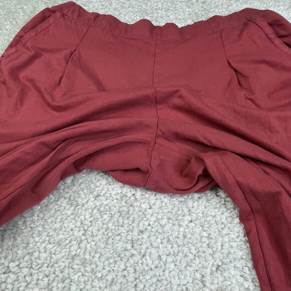 Aerie New Heights Trouser Wide Leg Pants Burgundy Red Oversized - Picture 6 of 10